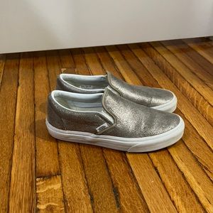 Metallic, textured Vans